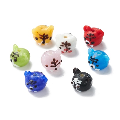 Handmade Lampwork Beads, Tiger Head