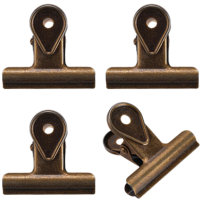 4Pcs Iron Binder Clips, Notes Letter Paper Clip, Office Supplies