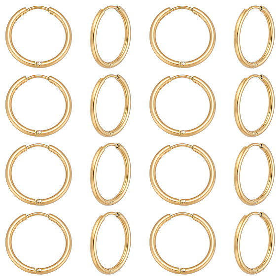 8 парное ионное покрытие (IP) 304 серьги-кольца из нержавеющей стали, гипоаллергенные серьги, с 316 хирургическими штифтами из нержавеющей стали