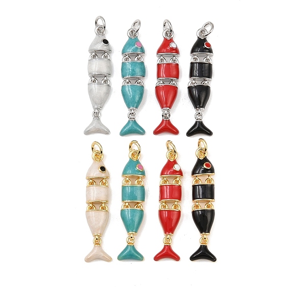 Латунь эмаль подвески, рыба, с целью перехода в кольце, без кадмия и без свинца, стойки покрытие, долговечный