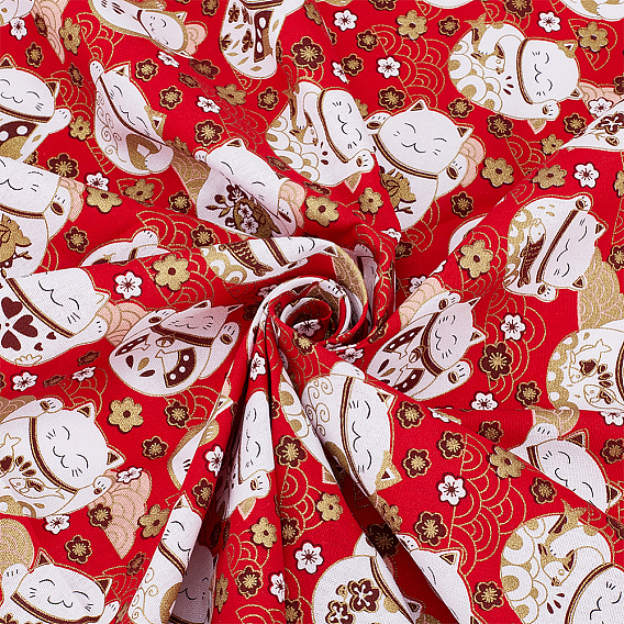 1м хлопчатобумажная ткань в японском стиле, аксессуары, узор счастливого кота