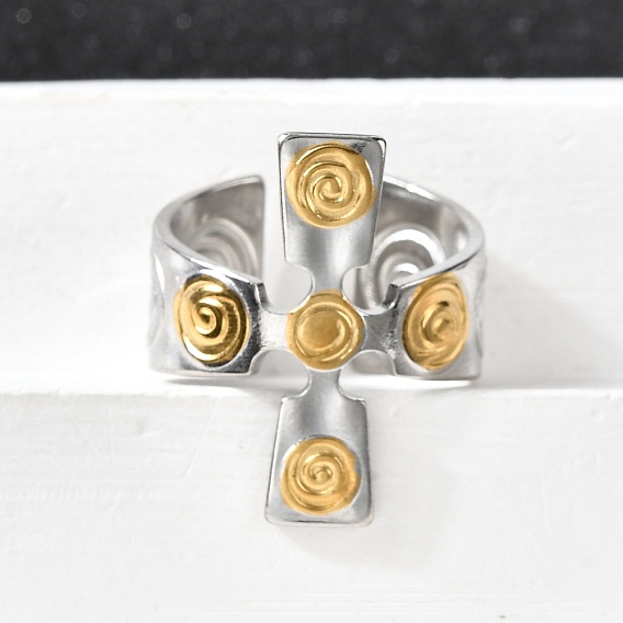 304 регулируемые манжетные кольца из нержавеющей стали, спиральный крест, ионное покрытие (ip)