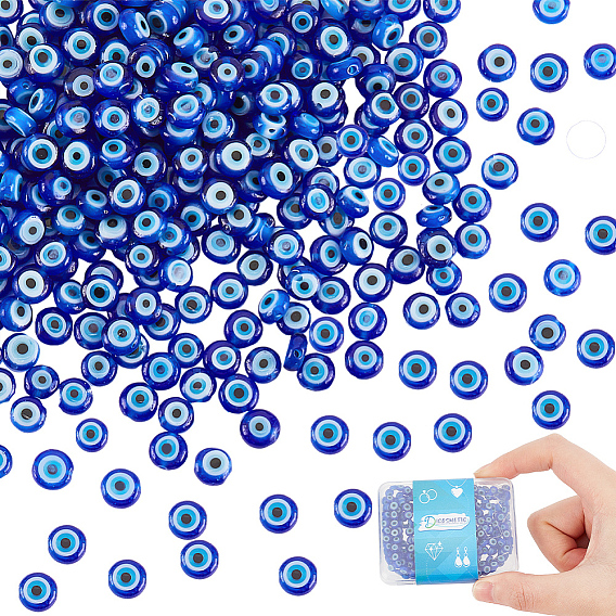 Ручной зло бусины глаз, плоско-круглые