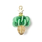 Подвески ручной работы из полимерной глины, стекла и латуни, рождественская елка, с железной фурнитурой