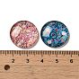 Flatback Half Round/Dome Flower and Plants Pattern Glass Cabochons, for DIY Projects