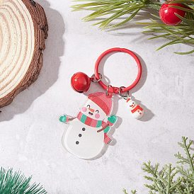 Рождественский кулон из акрила и смолы, с застежками-брелками из сплава