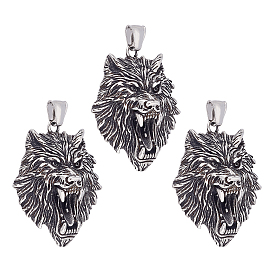 3 шт. 304 подвески из нержавеющей стали, тигр