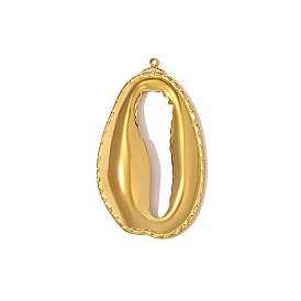 304 подвески из нержавеющей стали, подвески в форме ракушек каури, ионное покрытие (ip), зеркальная полировка