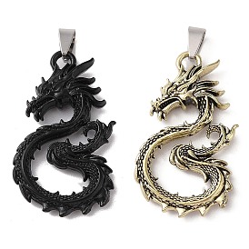 Tibetan Style Alloy Pendants, Cadmium Free & Lead Free, Dragon