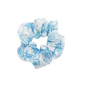 300Pcs Flower Printed Polyester Hair Ties for Girls Women