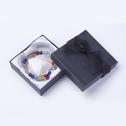 Ensembles de bijoux de perles de pierre gemme naturelle, Bracelets et pendent des boucles d'oreilles, avec 304 boucle d'oreille crochets en acier inoxydable