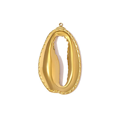 304 подвески из нержавеющей стали, подвески в форме ракушек каури, ионное покрытие (ip), зеркальная полировка