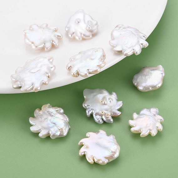 Perles de perles keshi naturelles, perle de culture d'eau douce, pas de trous / non percés, roue chaude