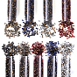 90G 9 Colors Baking Paint Glass Seed Beads, Cylinder