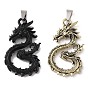 Сплавочные подвески тибетского стиля, без кадмия и без свинца, дракон