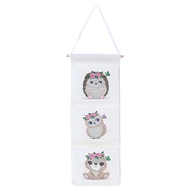 Creative Diamond Painting Hanging Storage Bag Set, Craft Storage Hanging Bag, Diamond Hedgehog & Owl & Deer Style