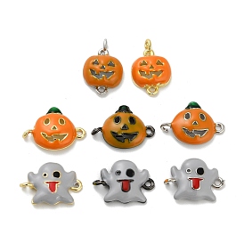 Подвески-соединители из латуни и эмали на Хэллоуин, стойки покрытие, долговечный, без свинца и без кадмия