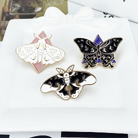 Butterfly Enamel Pins, Black Alloy Brooches for Backpack Clothes
