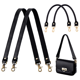 4шт. 2 стили кожаных ручек для сумок, Сплав с застежками, для замены ремней для мешков, античная бронза