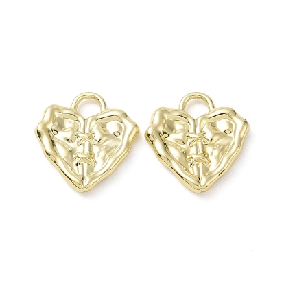 Alloy Pendants, Textured, Heart