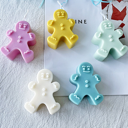 Christmas Theme DIY Candle Food Grade Silicone Molds, Resin Casting Molds, For UV Resin, Epoxy Resin Jewelry Making, Gingerbread Man