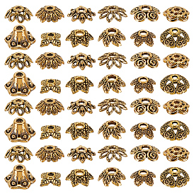 240 шт. 12 стили тибетский стиль цинковый сплав бусины колпачки, цветок