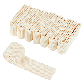 8шт. хлопчатобумажная эластичная ребристая ткань для манжет, отделка воротника выреза горловины пояса, обрезка края узора в полоску