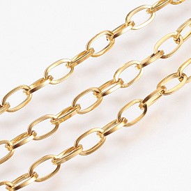 304 кабельные цепи из нержавеющей стали, несварные, с катушкой, Плоско-овальные, ионное покрытие (ip)