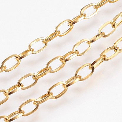 304 кабельные цепи из нержавеющей стали, несварные, с катушкой, Плоско-овальные, ионное покрытие (ip)