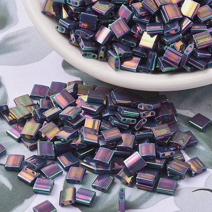 MIYUKI TILA Beads, Japanese Seed Beads, 2-Hole, Opaque Colours AB