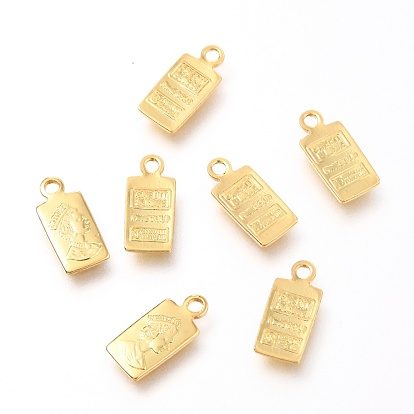 Латунные подвески, прямоугольник с женщиной и словом Credit Suisse