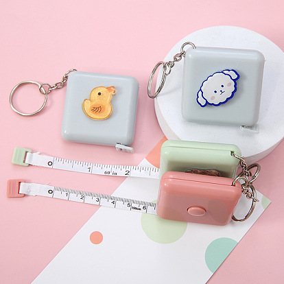 Square Plastic Tape Measure, Soft Retractable Sewing Tape Measure, for Body, Sewing, Tailor, Cloth