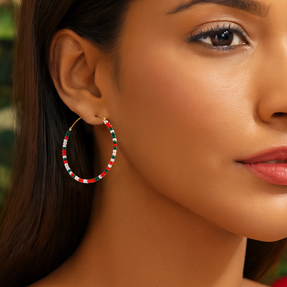 Серьги-кольца из богемского стекла ручной работы, бокал шарма кольца, золотые