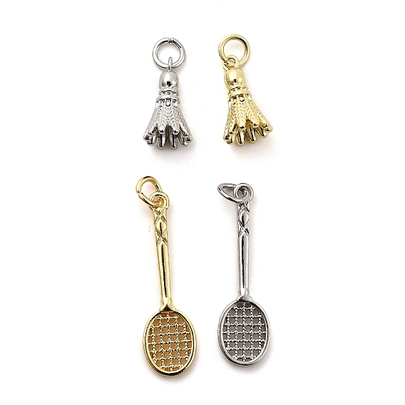 Латунные подвески, ракетки/бадминтон, без свинца и без кадмия, долговечный, с целью перехода в кольце