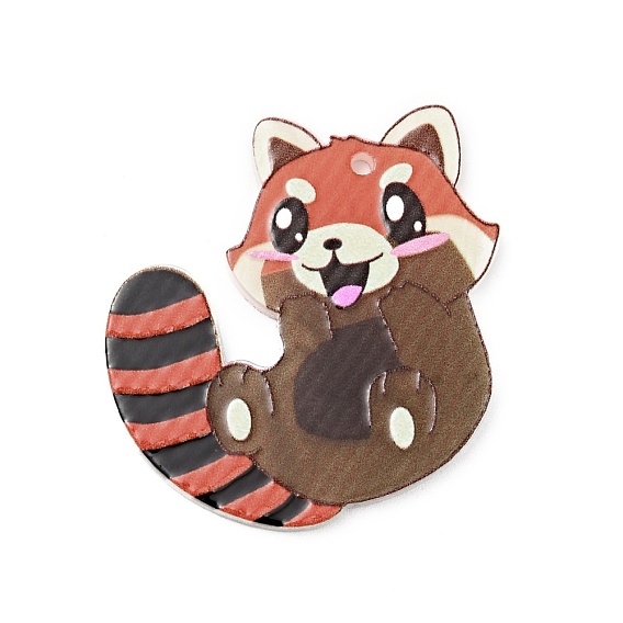 Cute Procyon Lotor Acrylic Pendants