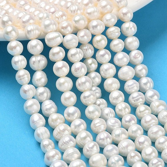 Natural Cultured Freshwater Pearl Beads Strands, Grade 2A, Potato