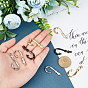 Unicraftale 8Pcs 4 Colors 304 Stainless Steel Hook and S-Hook Clasps, Ion Plating (IP), Fish Hook Charms