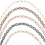 5 Strands 5 Colors Handmade Acrylic Cable Chains, with CCB Plastic Linking Ring, Flat Oval
