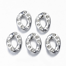 Ccb пластиковые соединительные кольца, разъемы для быстрой связи, с кристально горный хрусталь, для изготовления ювелирных крестиков, твист