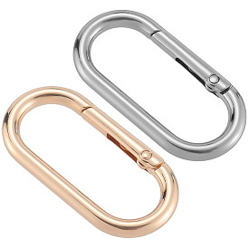 6шт 2 цвета сплава пружинные затворные кольца, овальные