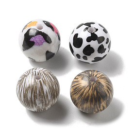 Печать непрозрачных акриловых бусин, круглые