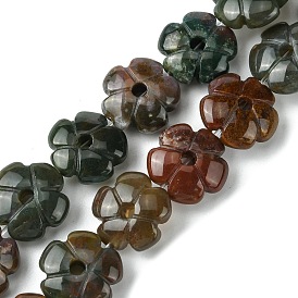 Natural Indian Agate Beads Strands, Flower