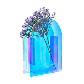 ARRICRAFT U Shape & Flower Plastic Vase, for Home Display Decorations