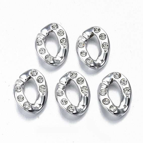 Ccb пластиковые соединительные кольца, разъемы для быстрой связи, с кристально горный хрусталь, для изготовления ювелирных крестиков, твист