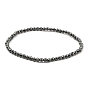 Браслеты из синтетического немагнитного гематита из бисера, граненые