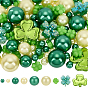122Pcs 9 Styles ABS Imitation Pearl Beads & PP Plastic Beads & Opaque Acrylic Beads & Transparent Resin Cabochons, Round & Clover