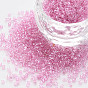 Glass Cylinder Beads, Seed Beads, Transparent Colours Luster, Round Hole