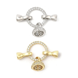 Латунное микропейв, прозрачный кубический цирконий, складные застежки, без кадмия, без никеля и без свинца, кольцо