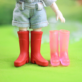 Mini longues bottes de pluie poupée faisant des ornements, accessoires de chaussures de poupée micro
