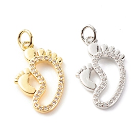 Латунные микропаве прозрачные подвески с фианитом, без кадмия и без свинца, Следы